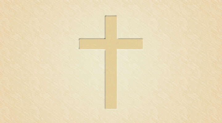 Tan rectangle with a tan cross in the middle