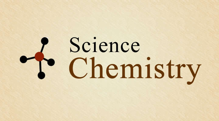 Molecule symbol with the words Science Chemistry